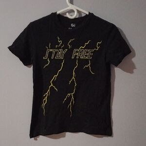 Kids Black Stay Free T-Shirt